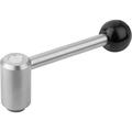 Kipp Adjustable Tension Levers in stainless, int. thread, inch, 0° K0109.3A62